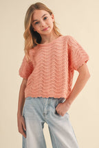 TWEEN GIRLS CROCHET TOP