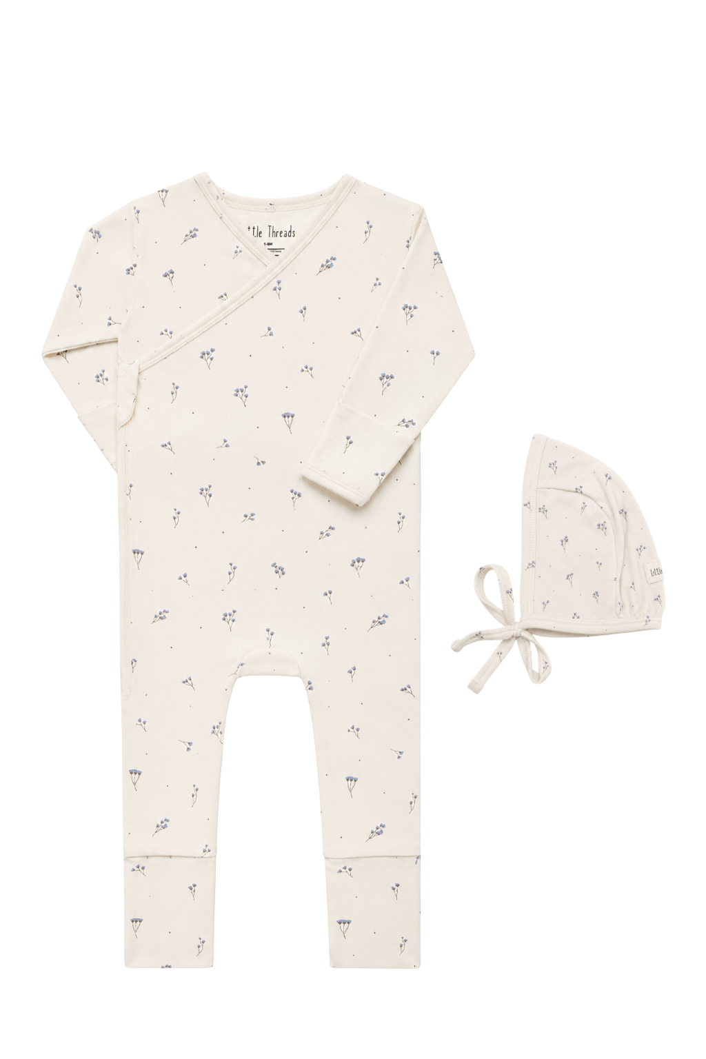 Blue Baby’s Breath Bamboo Wrap Footie