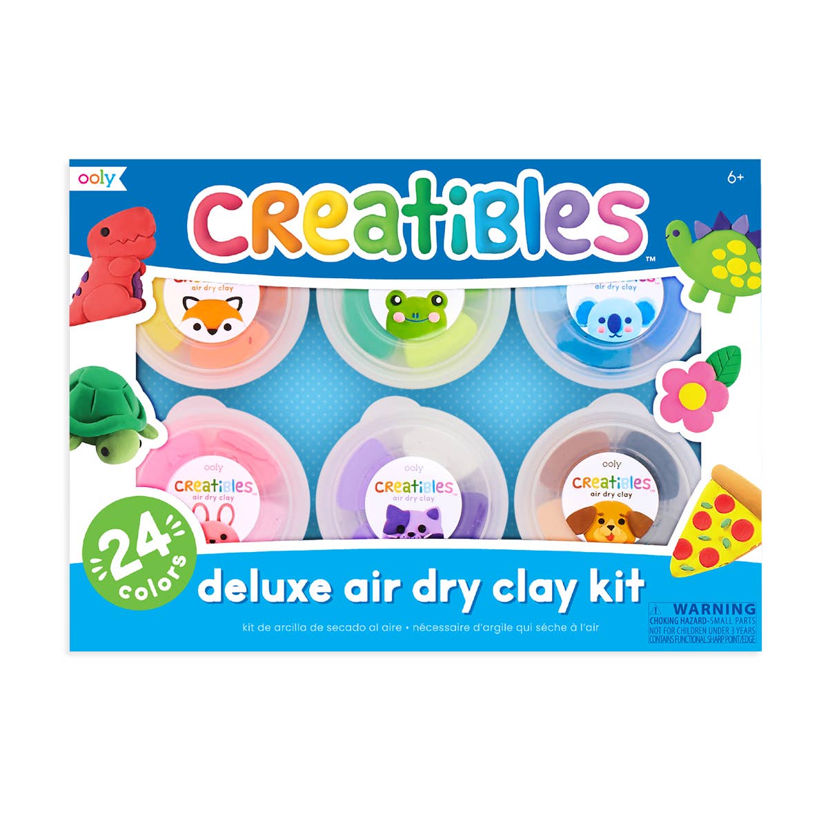 Creatibles: Air Dry Clay Deluxe Kit (Set of 24 Colors + 3 To