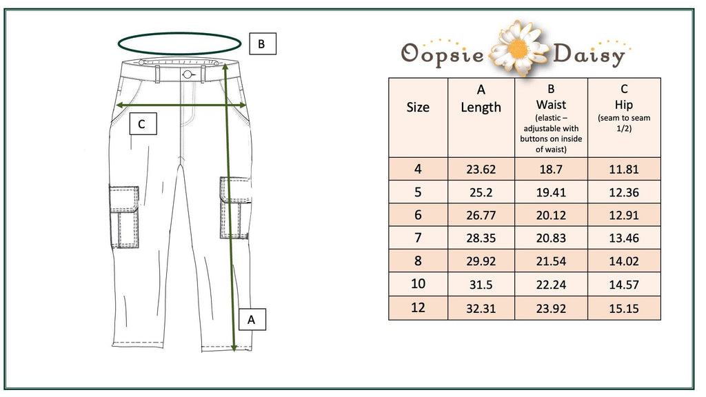 Olive Green Denim Cargo Pants
