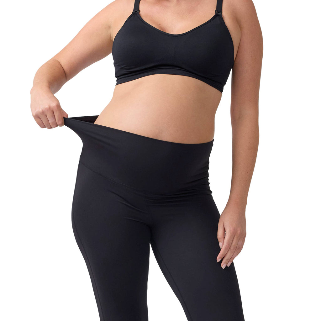 Fold-down Flare Active Maternity Leggings