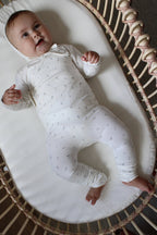 Blue Baby’s Breath Bamboo Wrap Footie