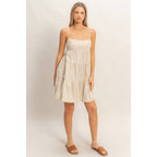 Striped Sleeveless A-Line Dress