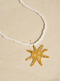Iridessa 18K Gold Non-Tarnish Sun Beaded Necklace