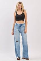 HIGH RISE WIDE LEG JEANS