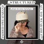 Two Tone Embroidered Cap: Mommin - Leopard/Beige