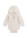 Cole Waffle Knit Hoodie Bodysuit - Ivory