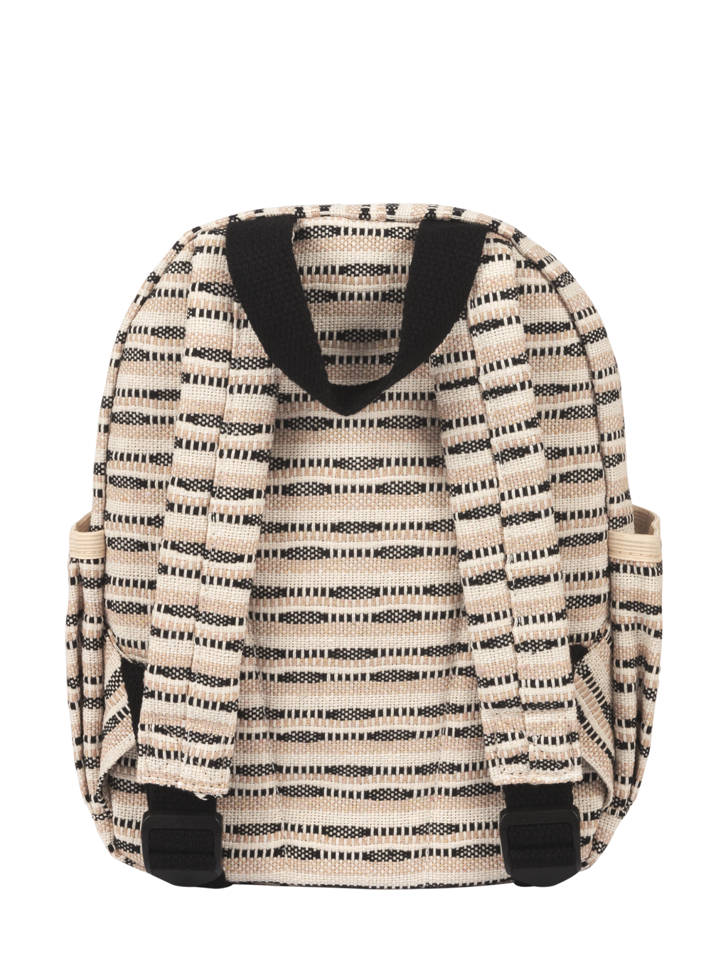 Kids Backpack (Black Striped Canvas)