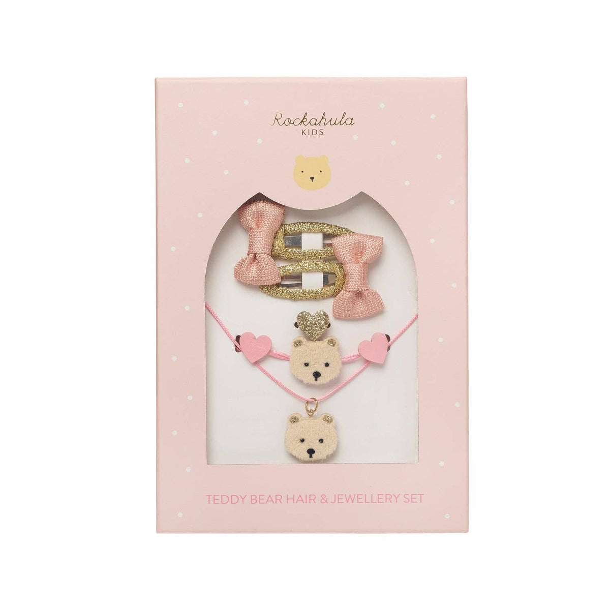 Teddy Bear Hair & Jewellery Set