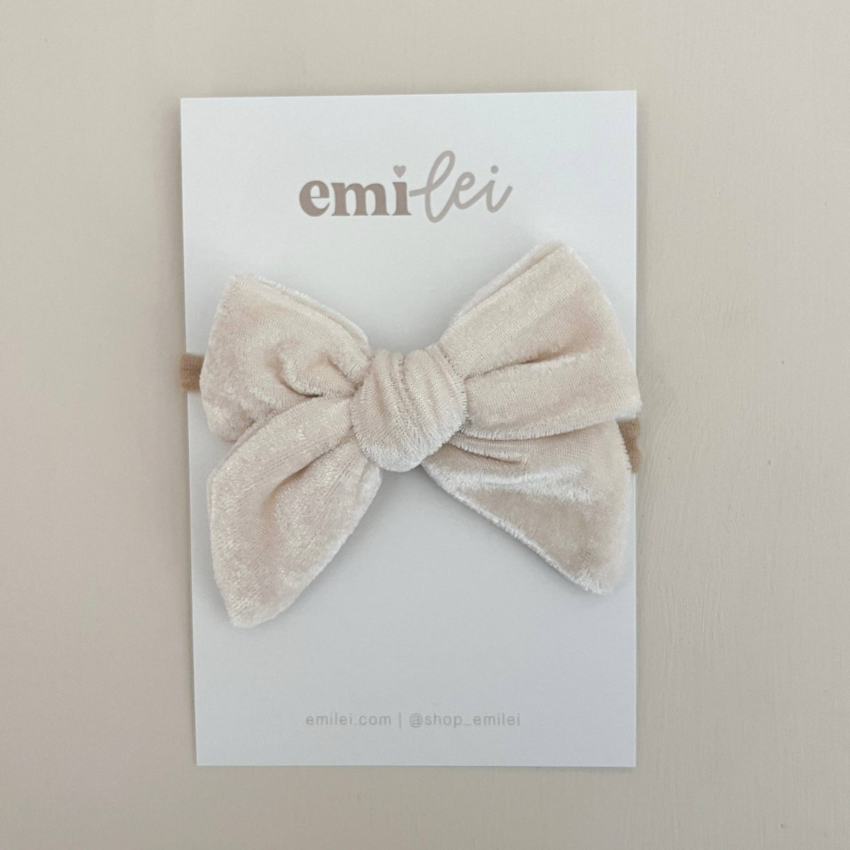Velvet Fable Bow 2.0 Headband - Cream
