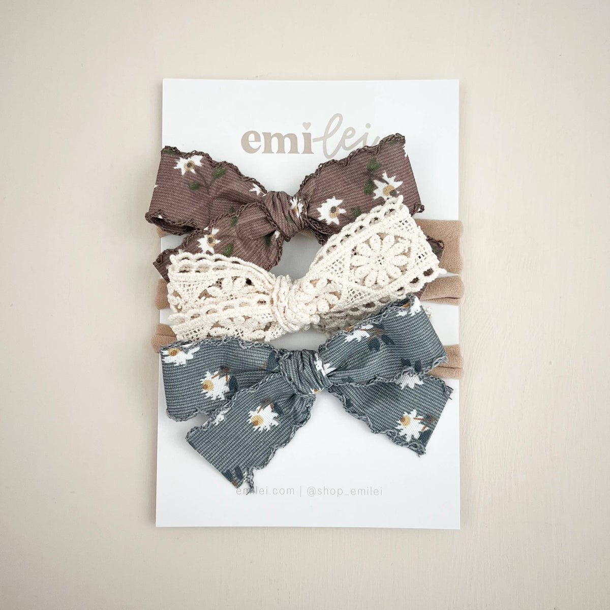 Nylon Stretchy Bow Headband Set (3) #10
