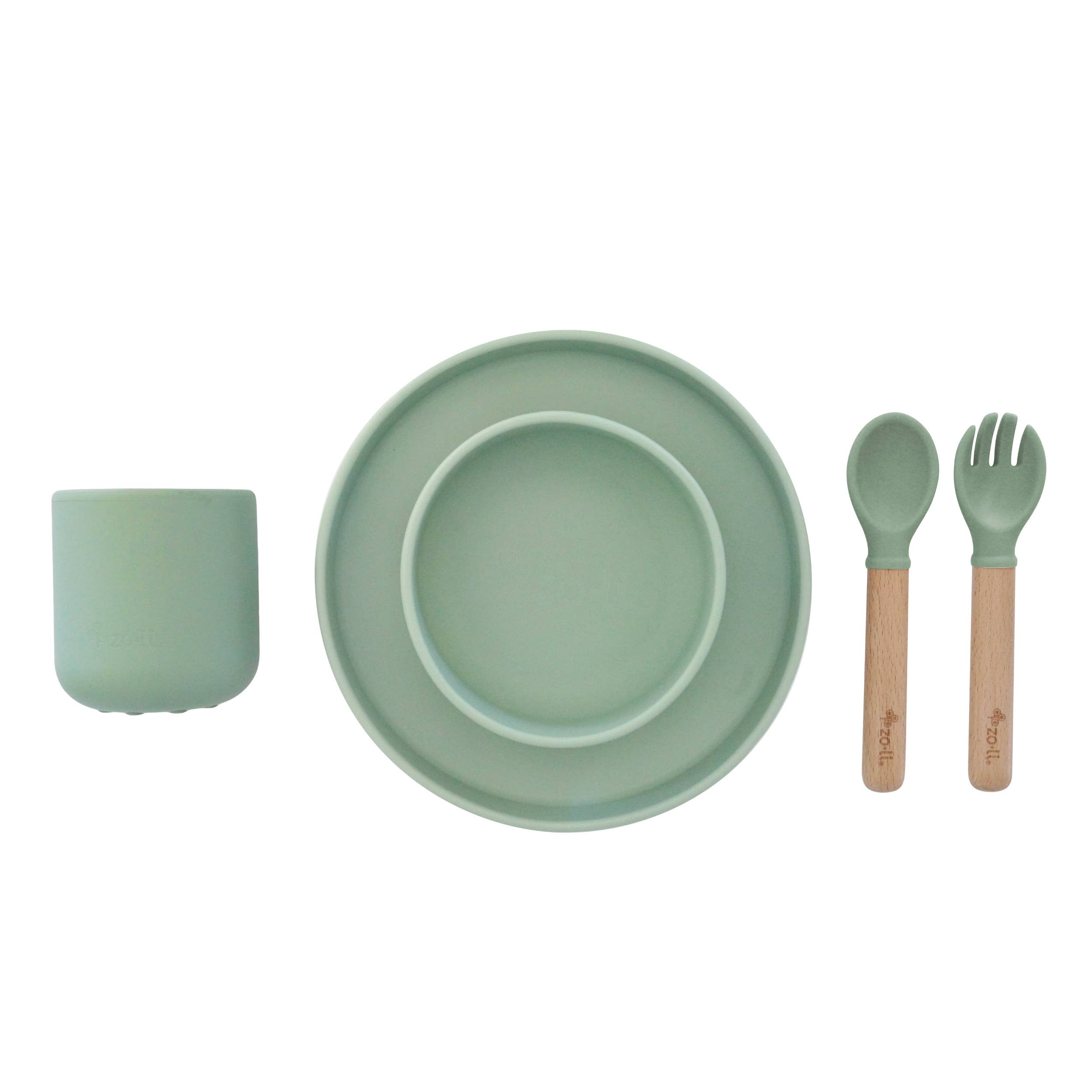 Silicone toddler feeding set