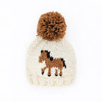 Pony Beanie Hat Natural for Baby & Kids