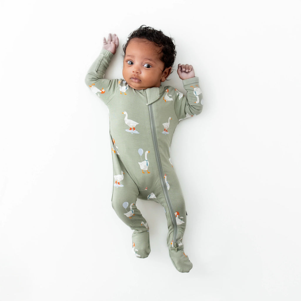Zippered Footie in Silly Goose (kyte baby)