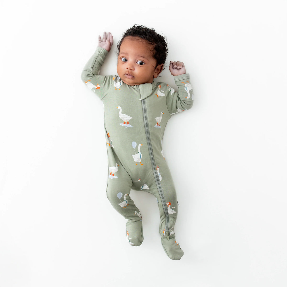 Zippered Footie in Silly Goose (kyte baby)